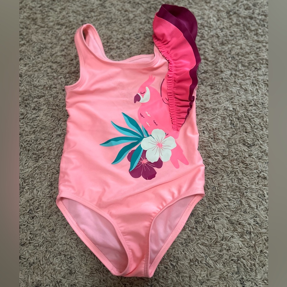 Cat & Jack Girls' Ruffle Sleeve One Piece Swimsuit